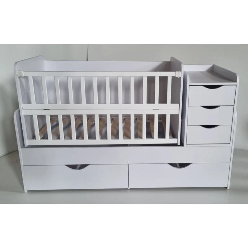 Patut pentru copii Eucalyptus Larry Premium Transformer Alb si Gri foto