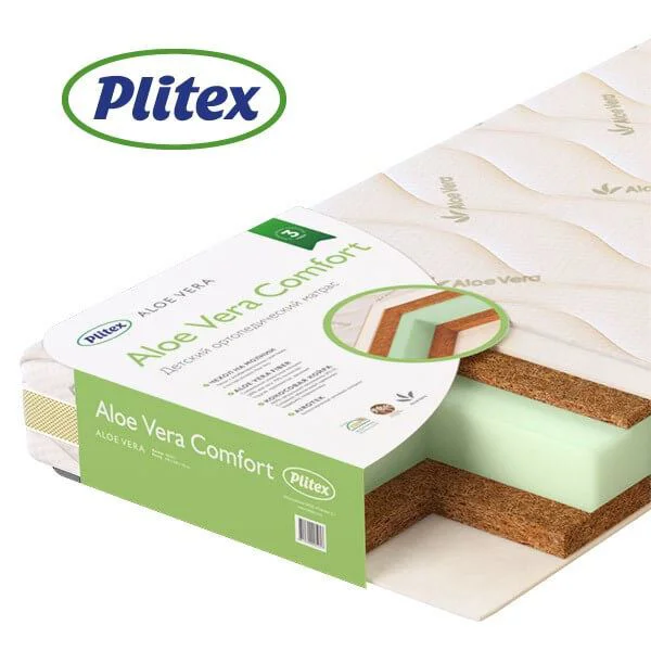 Saltea pentru copii Plitex Aloe Vera Comfort 119 х 60 х 12 cm