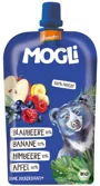 Piure MOGLI BIO de mere, banane, afine si zmeura, 120 g