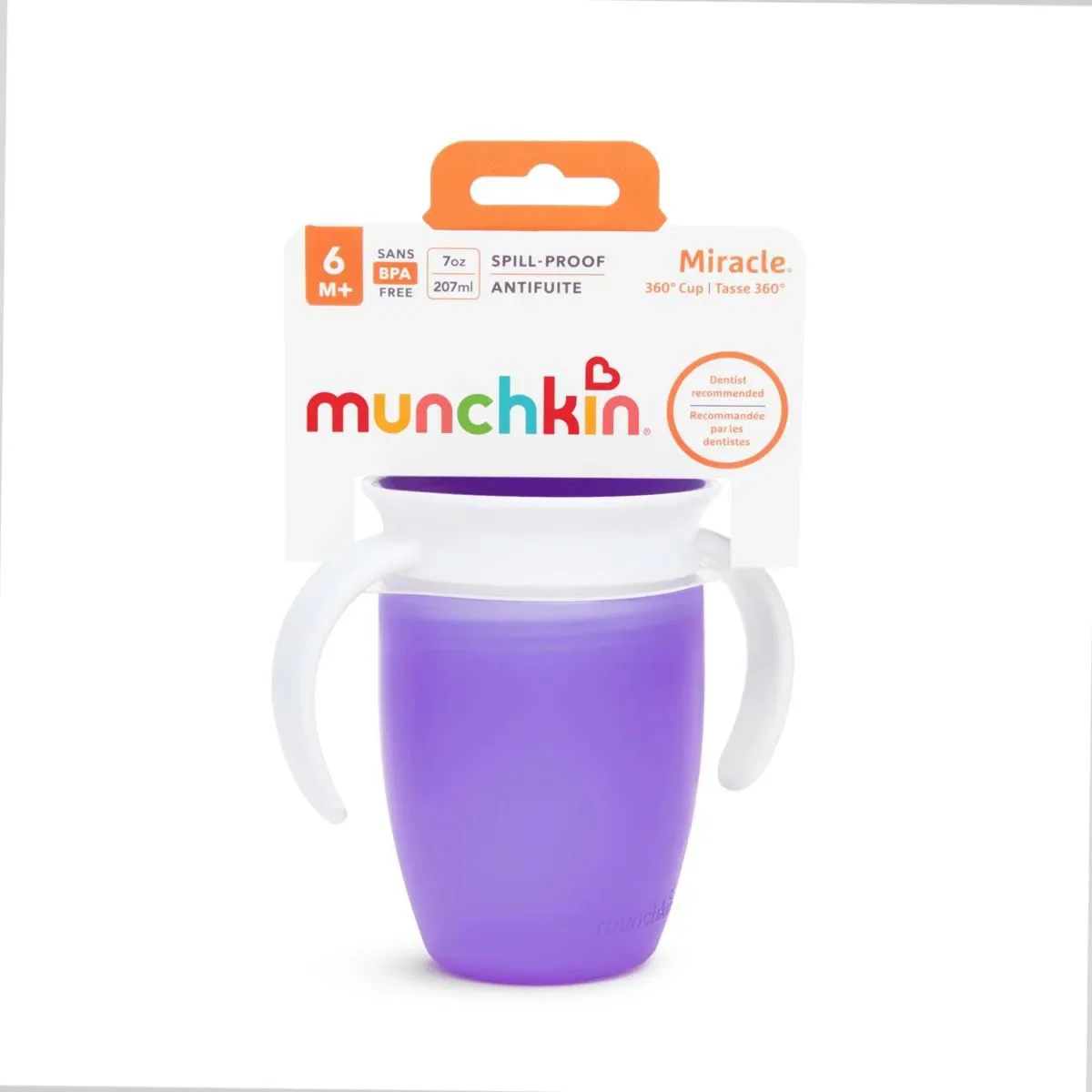 Чашка-непроливайка Munchkin Miracle 360 с ручками (200 мл)