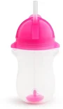 Sticla cu pai Munchkin Roz (300 ml)