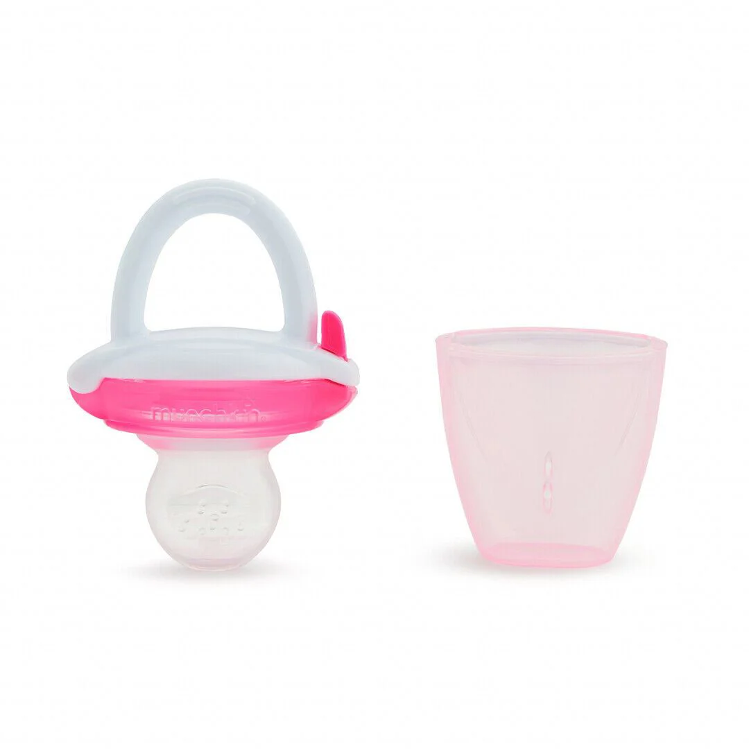 Dispozitiv pentru mancare proaspata Munchkin din silicon, Roz