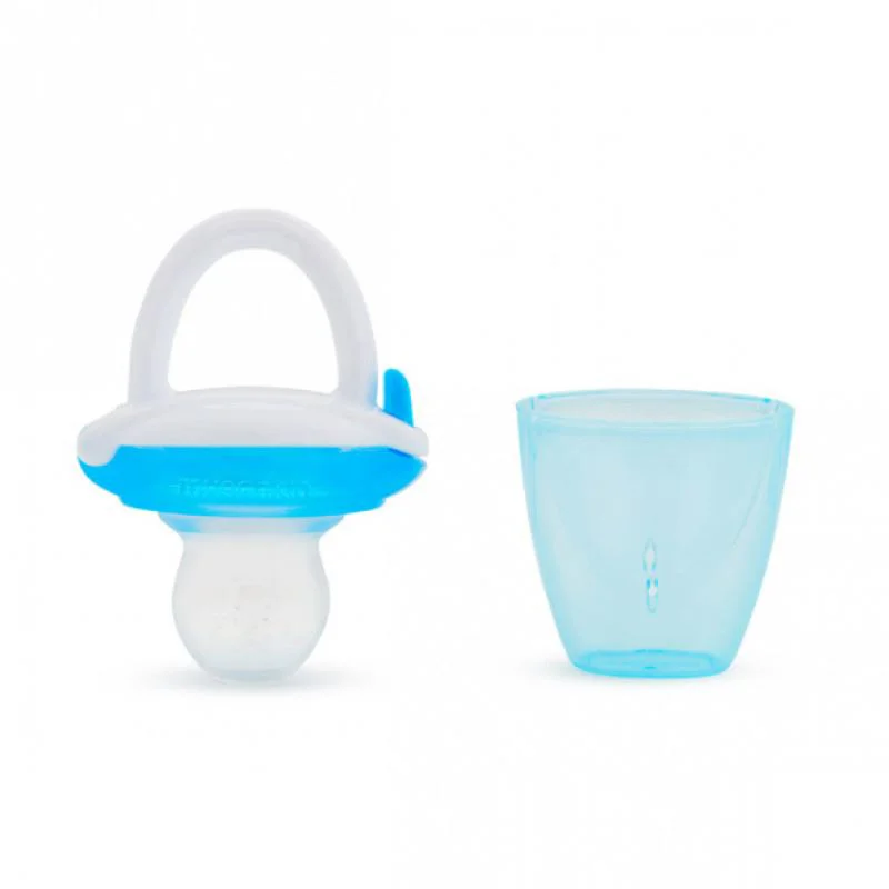 Dispozitiv pentru mancare proaspata Munchkin din silicon, Albastru