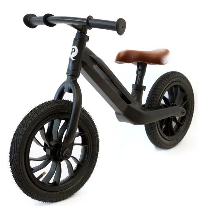 Bicicleta fara pedale Qplay Racer, Negru/Maro foto