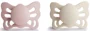 Набор из 2 анатомических силиконовых пустышек FRIGG Butterfly Cream & Blush (0-6 мес.) foto