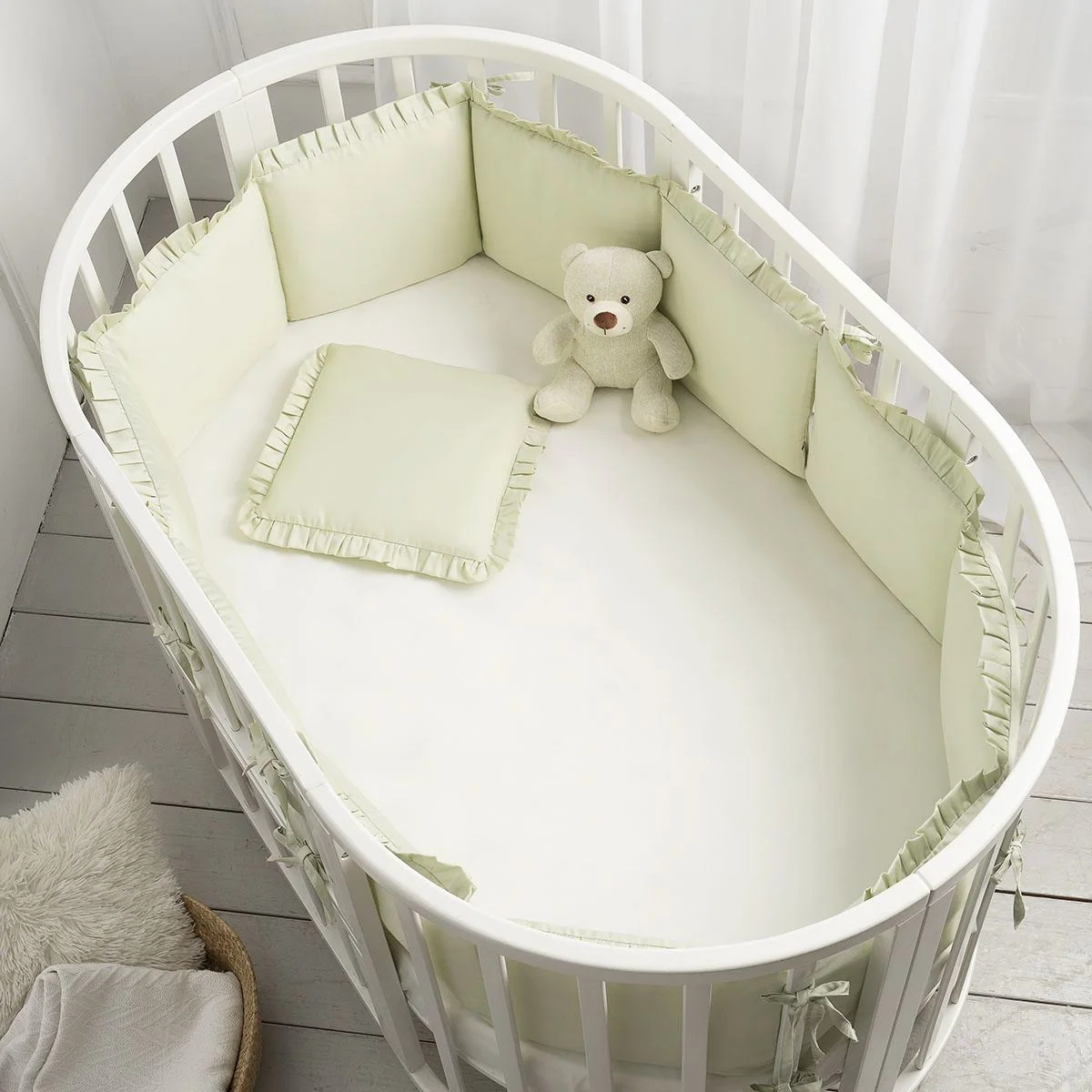 image for Боковая защита для кроватки Perina Lovely Dream, Зеленый foto