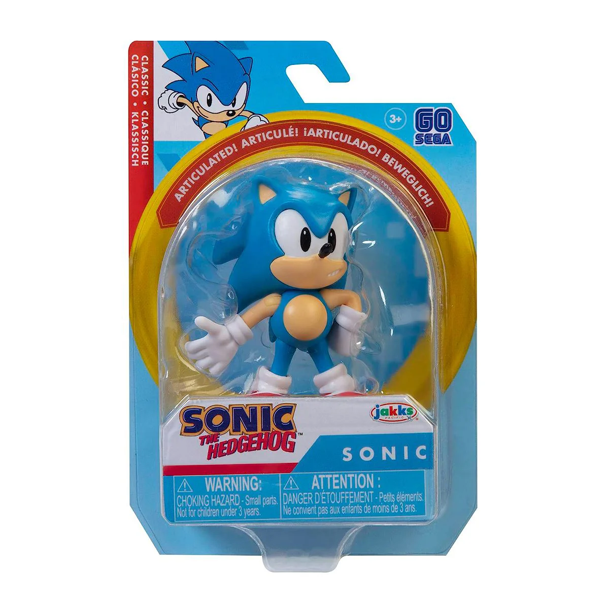 Figurina cu articulatii Sonic the Hedgehog Sonic, 6 cm