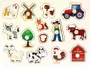 Puzzle din lemn Bino Ferma, 14 el.