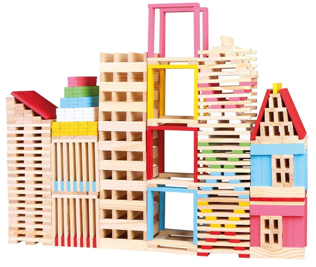 Set de construit din lemn Bino Oras, 150 el. foto