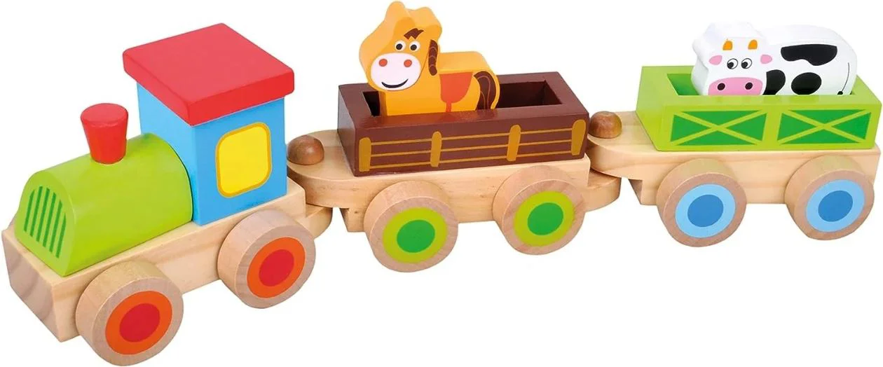 Деревянная игрушка Bino Ферма, 8 эл.