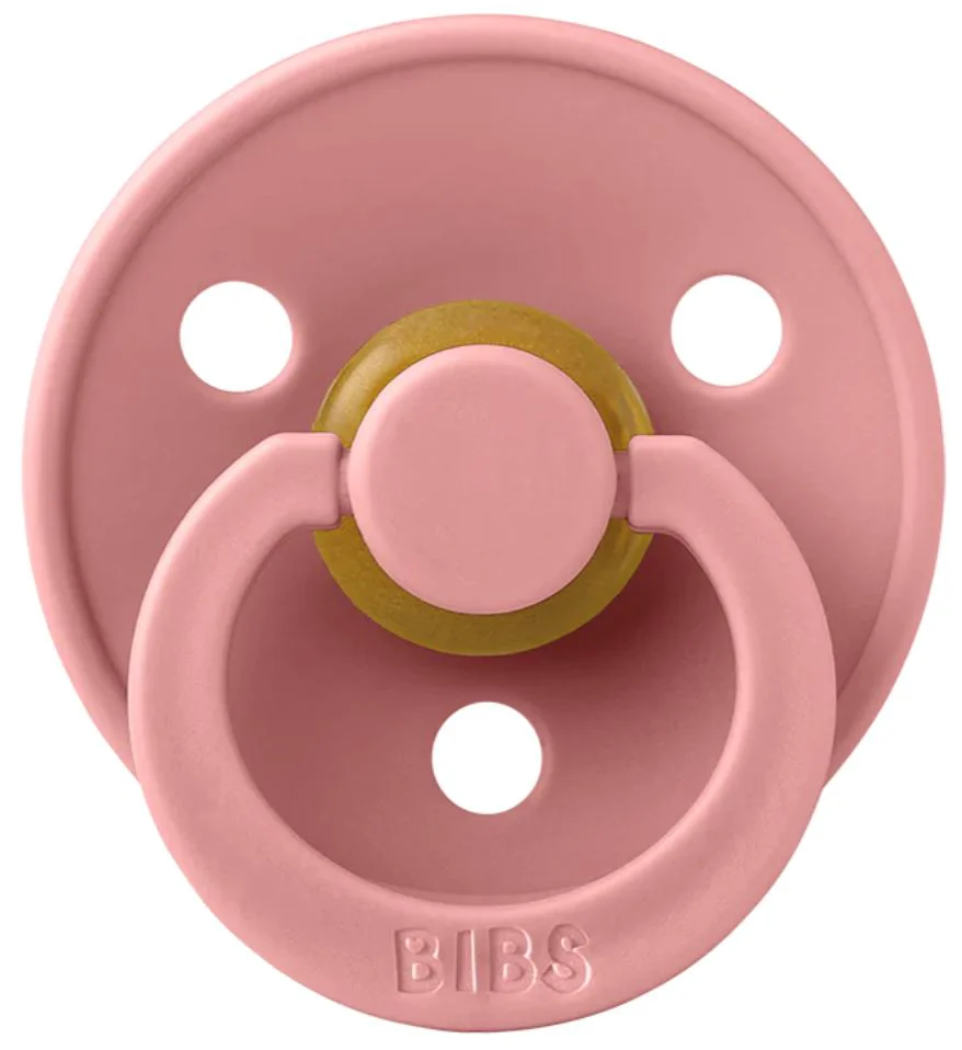 Suzeta rotunda BIBS Dusty Pink din latex (0-6 luni) foto