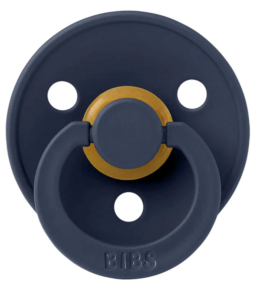 Suzeta rotunda BIBS Deep Space din latex (0-6 luni) foto