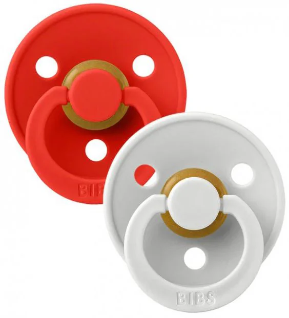 Set 2 suzete rotunde din latex BIBS Candy Apple/Haze (0-6 luni) foto