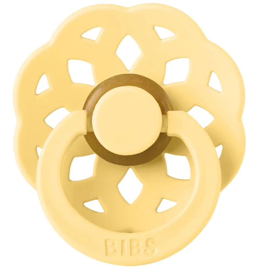 Suzeta rotunda BIBS Boheme Pale Butter din latex (0-6 luni) foto