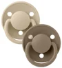 Set 2 suzete rotunde din silicon BIBS De lux Vanilla/Dark Oak (0-36 luni) foto