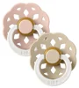 Set 2 suzete rotunde din latex BIBS Boheme Glow Blush/Vanilla (0-6 luni) foto