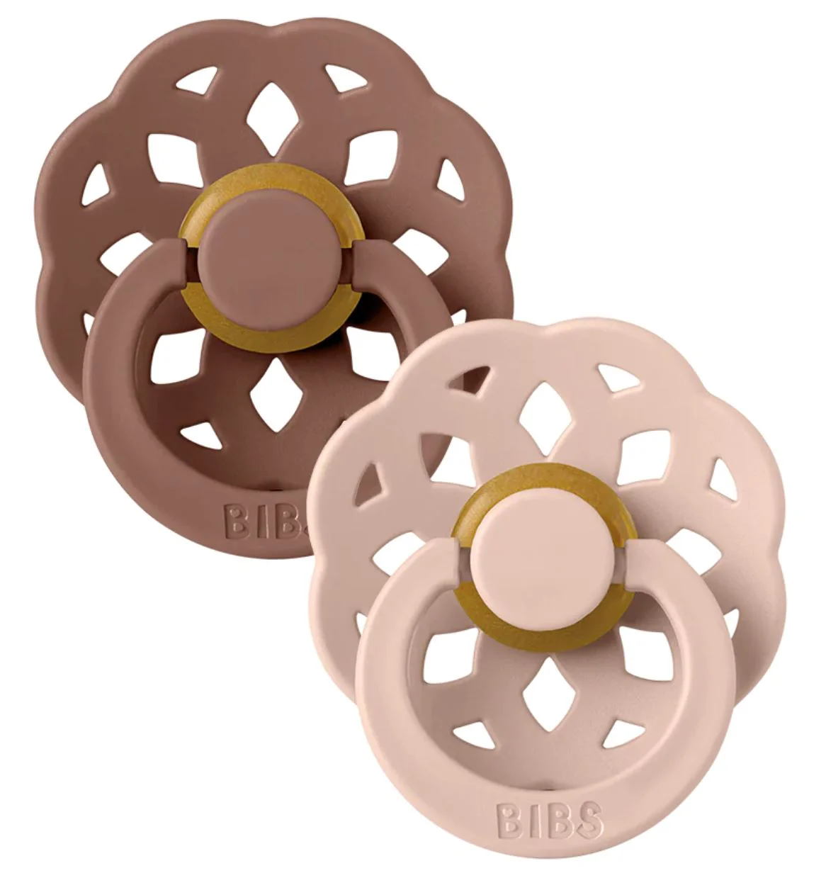 Set 2 suzete rotunde din latex BIBS Boheme Woodchuck/Blush (0-6 luni) foto