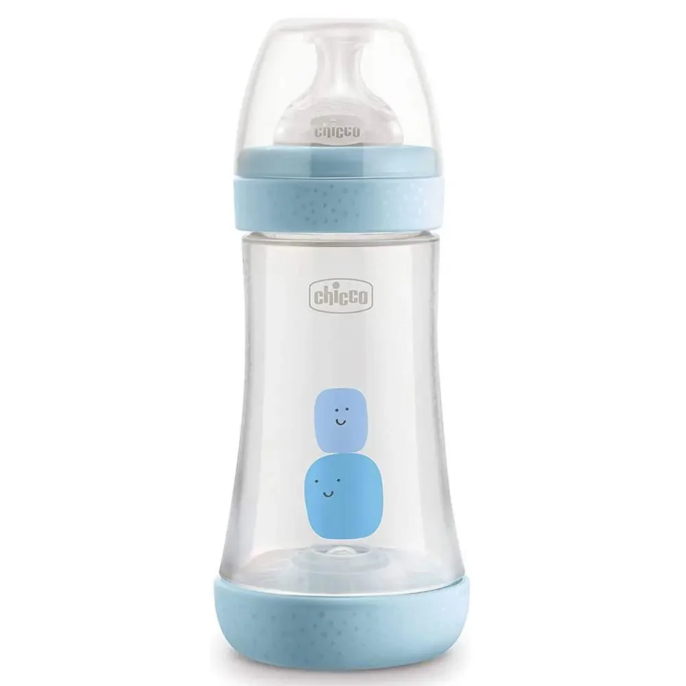 Biberon din plastic cu tetina din silicon Chicco Perfect 5, 240 ml foto