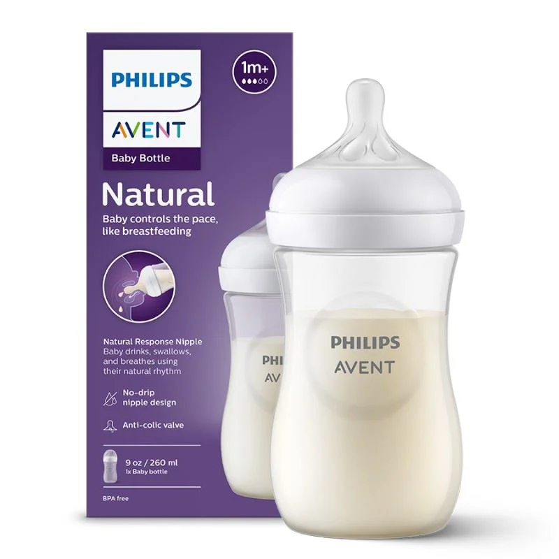 Biberon din plastic Philips Avent Natural Response, 260 ml