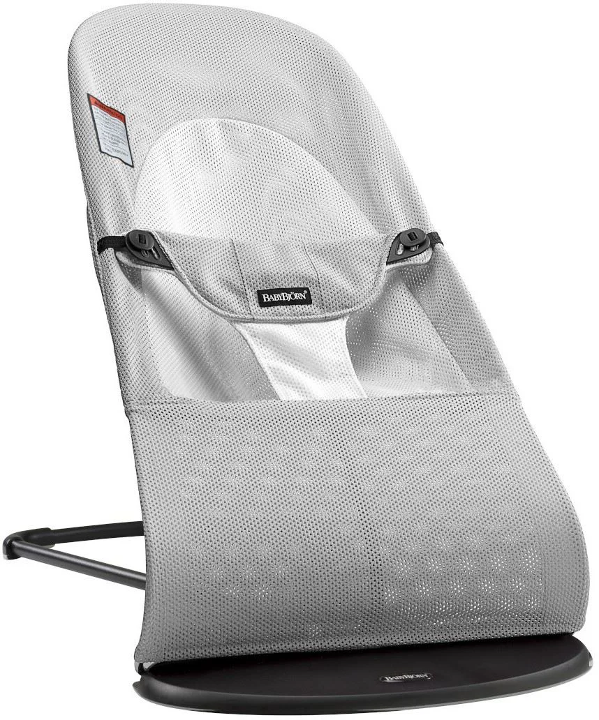 Кресло-шезлонг BabyBjorn Balance Silver White, Mesh