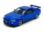 Macheta auto Tayumo Nissan GT-R34 V-Spec II Albastru, 1:32 foto