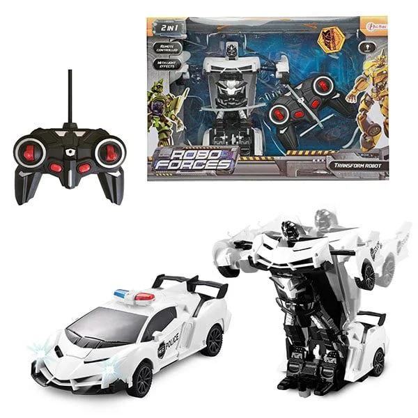 Masina-robot cu telecomanda Toi Toys Transformer Politie