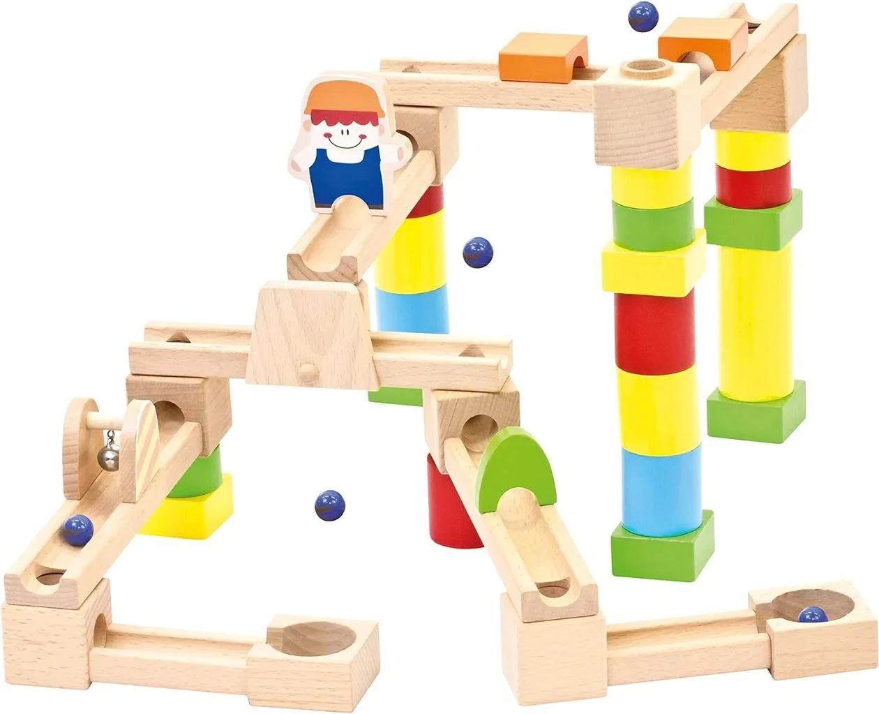 Деревянный строительный набор Bino Лабиринт Marble Run, 40 эл.