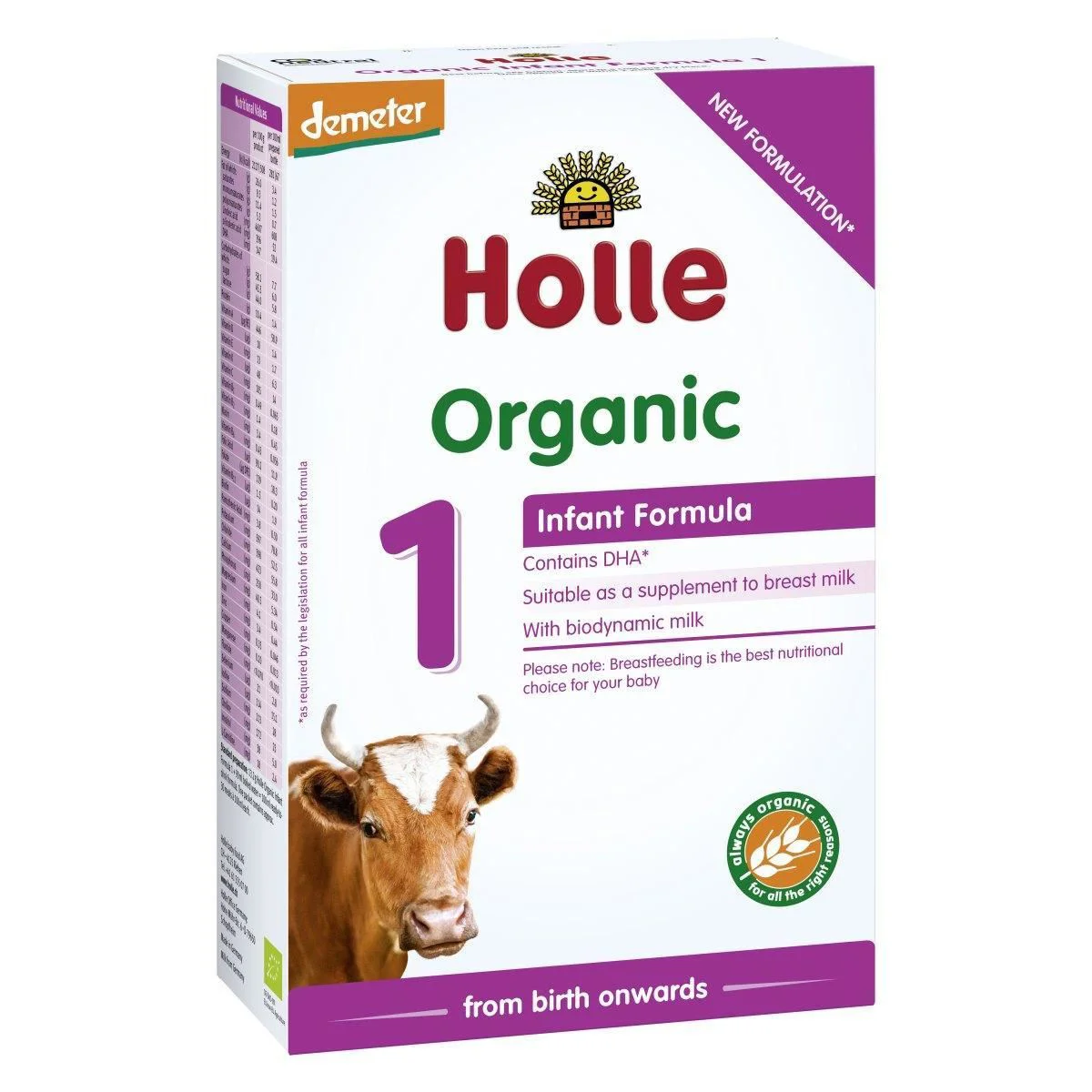 image for Formula de lapte Holle Organic 1 (0+ luni), 400 g foto