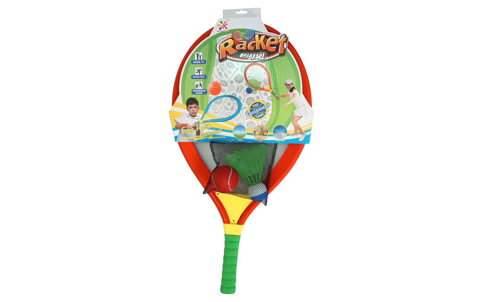 Set de joaca UnikaToy Palete badminton cu minge si fluturas