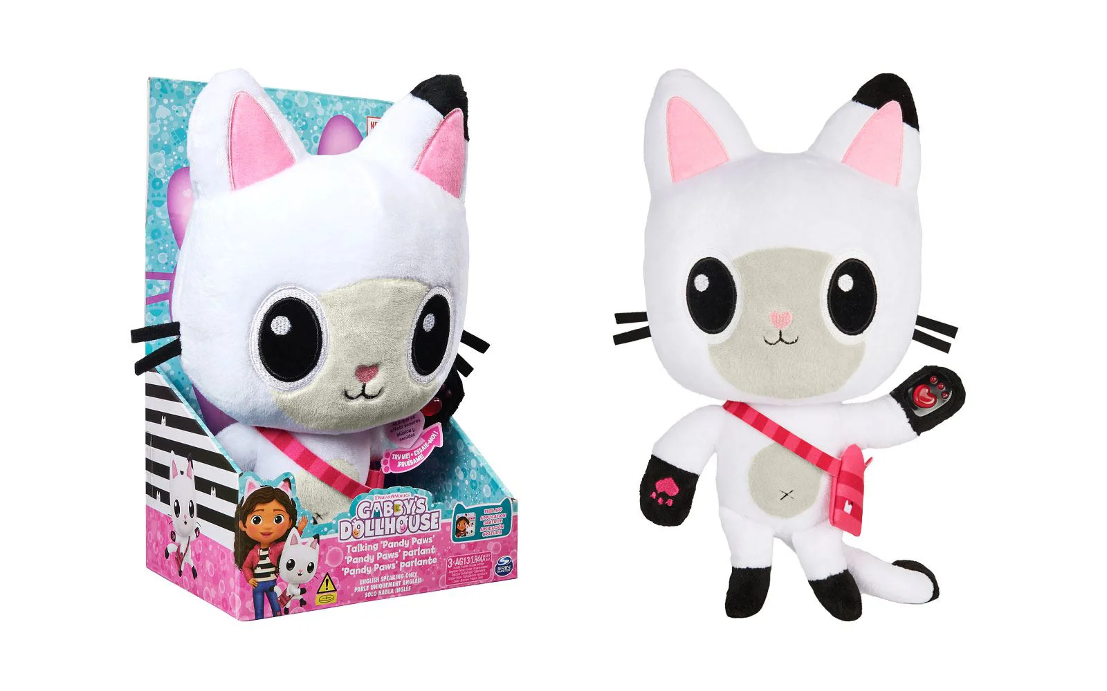 Jucarie de plus Gabby's Dollhouse Pandy Paws cu sunete si lumini foto