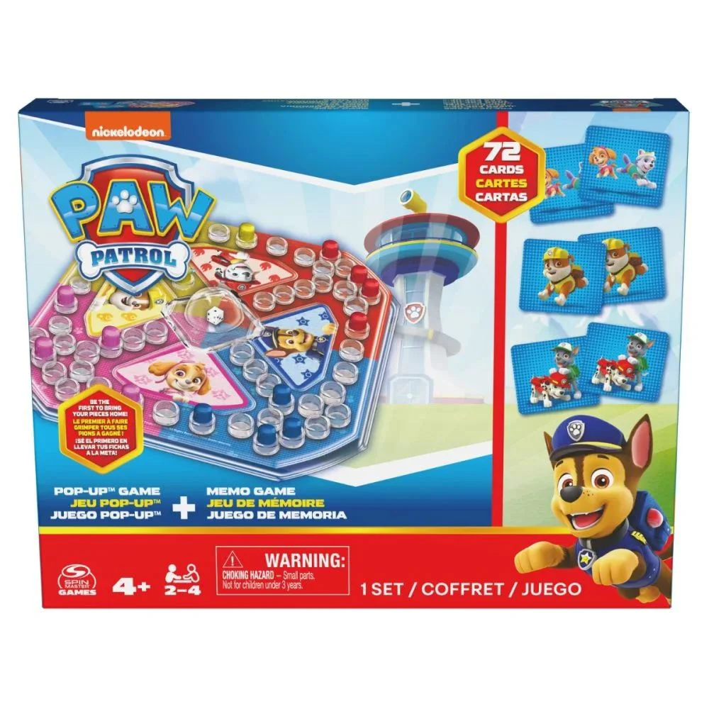 Joc de memorie Paw Patrol Memo Pop Up