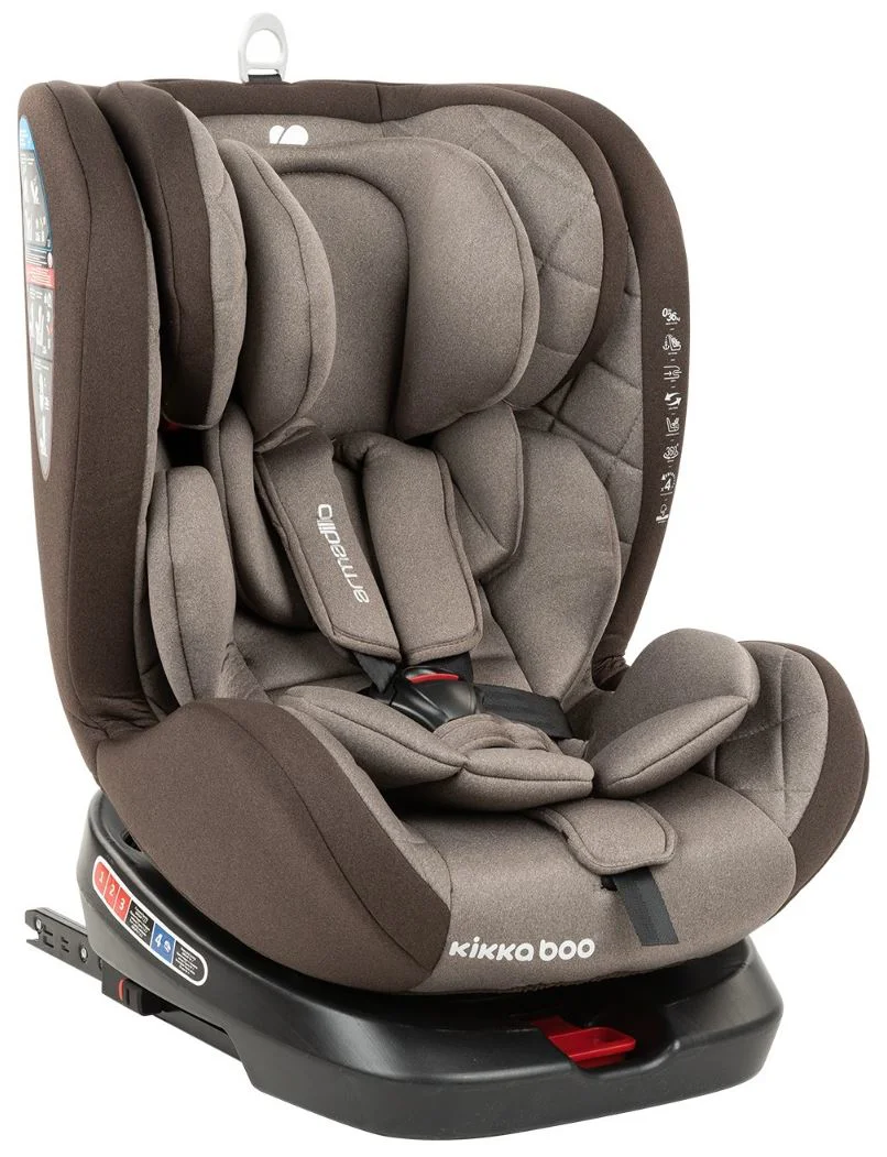Scaun auto rotativ cu isofix KikkaBoo Armadillo Beige 0-36 kg foto