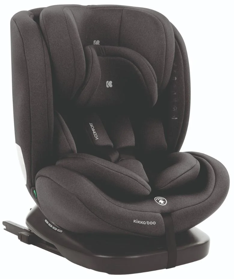 Scaun auto rotativ cu isofix KikkaBoo i-Comfort Black, 40-150 cm foto