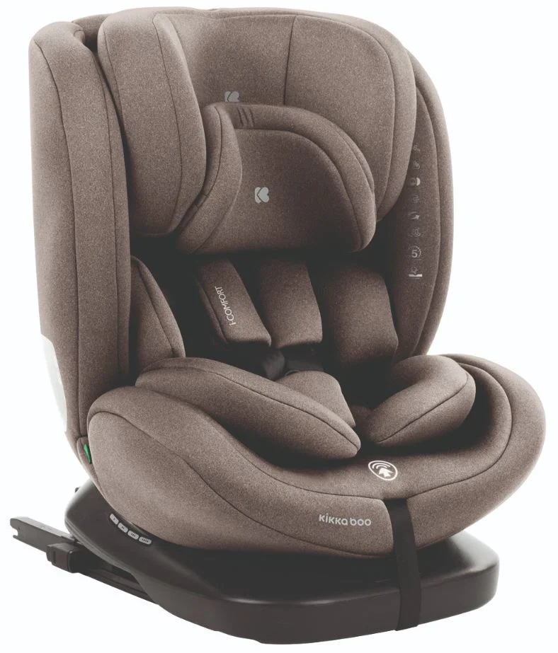 Вращающееся автокресло с изофиксом KikkaBoo i-Comfort Brown, 40-150 см foto
