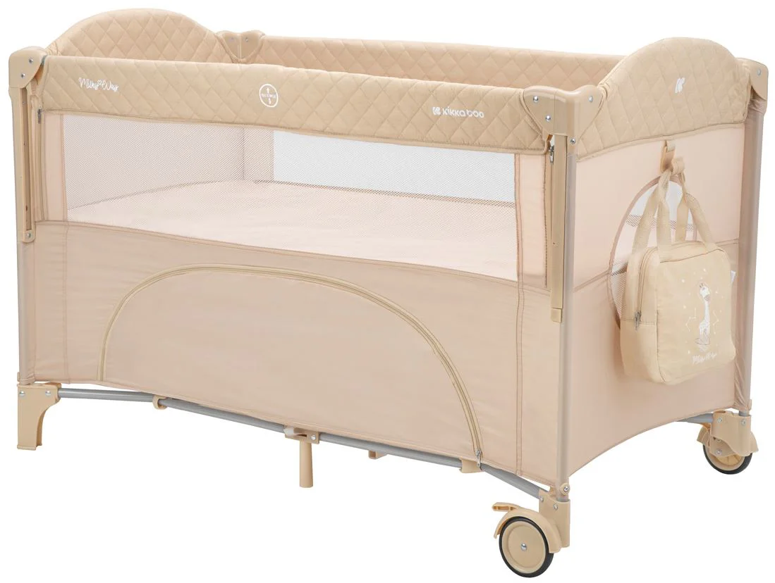 image for Раскладная кроватка KikkaBoo Milky Way Beige foto