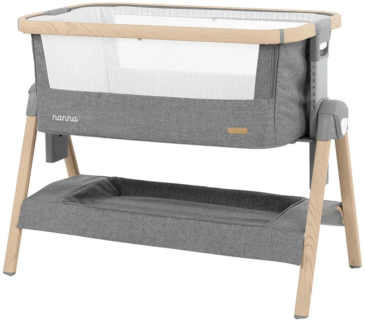 image for Кроватка co-sleeper KikkaBoo Nanna Dark Grey foto
