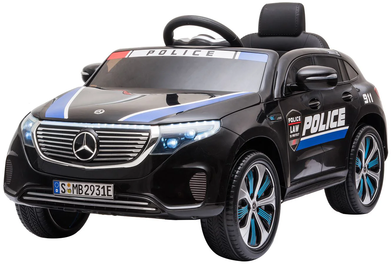 Masina electrica KikkaBoo Mercedes Benz EQC400 Police Black