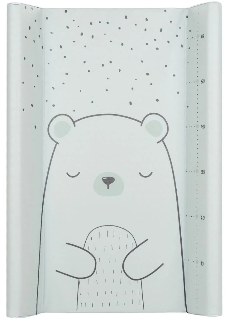 Saltea pentru infasat tare KikkaBoo Bear with me Mint, 80x50 cm