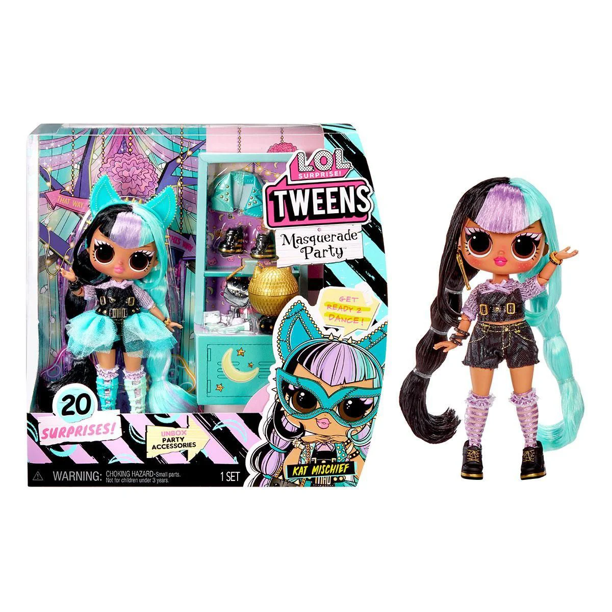 Papusa L.O.L. Surprise! Tweens Masquerade Party - Kat Mischief