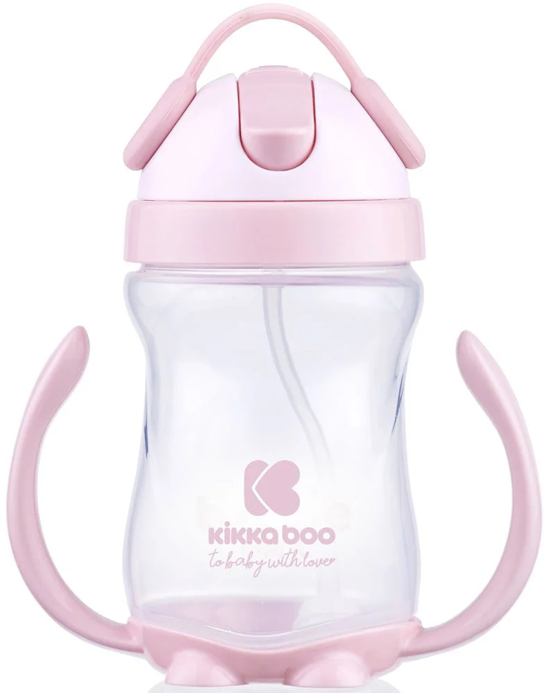 Canuta cu pai KikkaBoo Pink (12+ luni), 300 ml