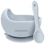Bol din silicon cu ventuza si lingura KikkaBoo Yummy Blue foto
