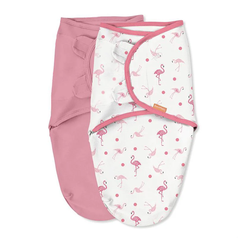 Sistem de infasare pentru bebelusi Summer Infant SwaddleMe Flamingo (0-3 luni), 2 buc. foto