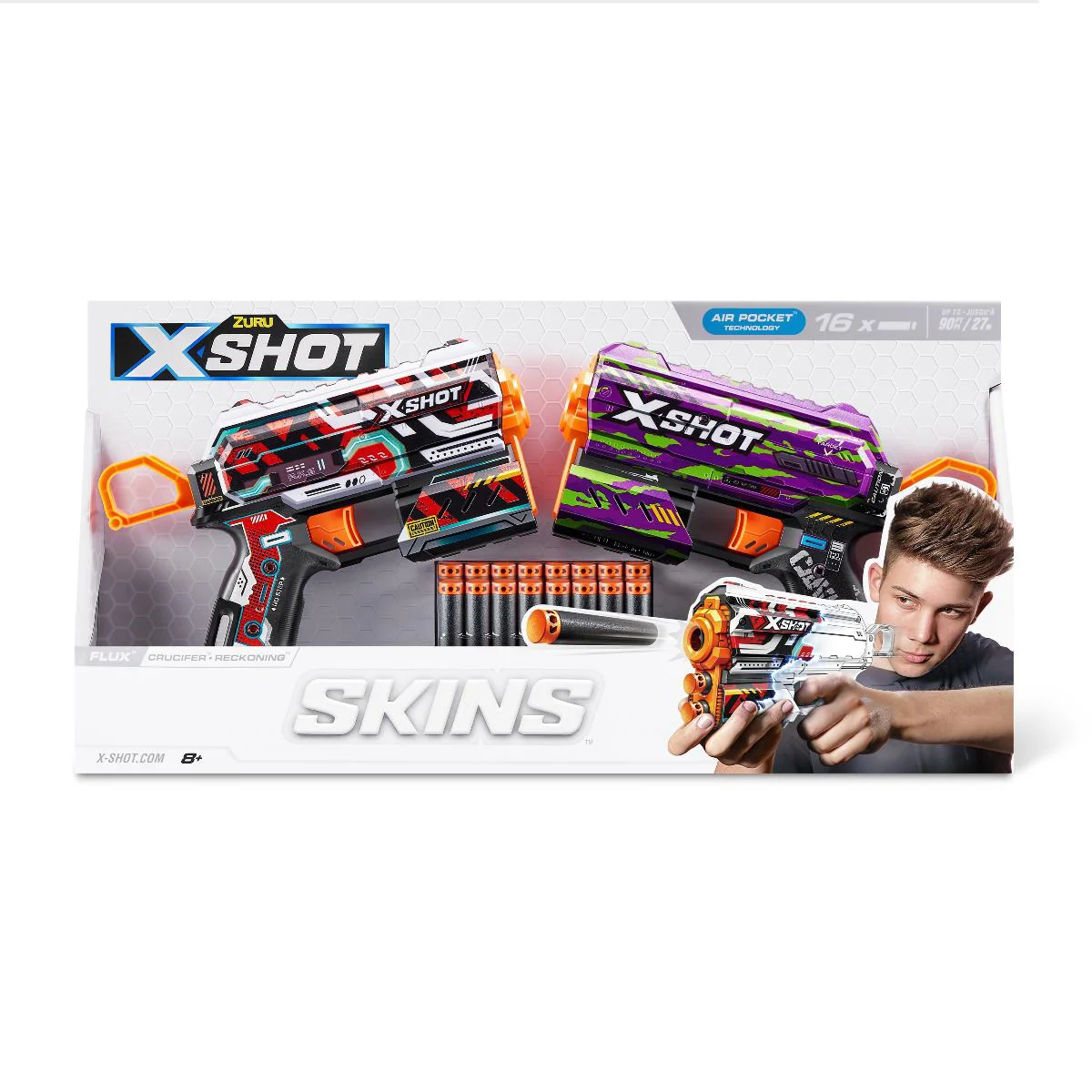 Набор из 2 бластеров X-Shot Skins Flux