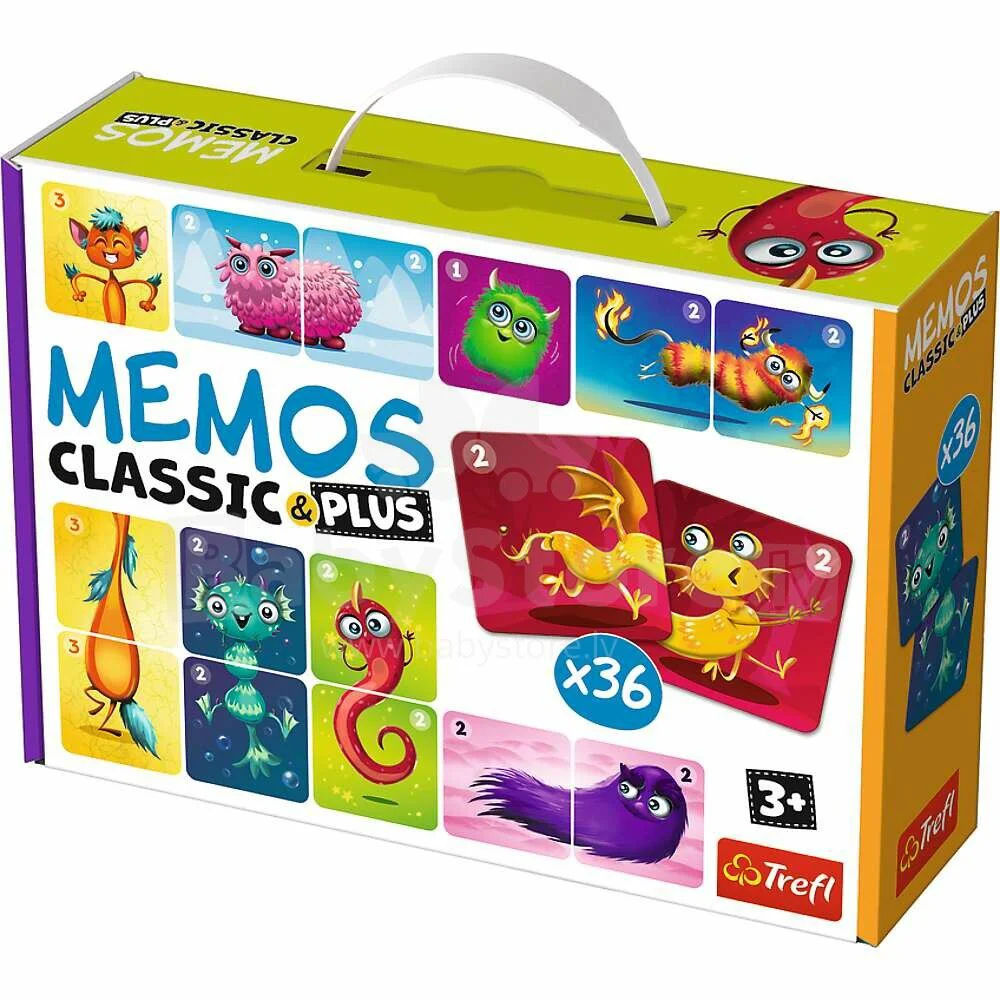 image for Настольная игра Trefl - Memos classic&plus Cute monsters foto