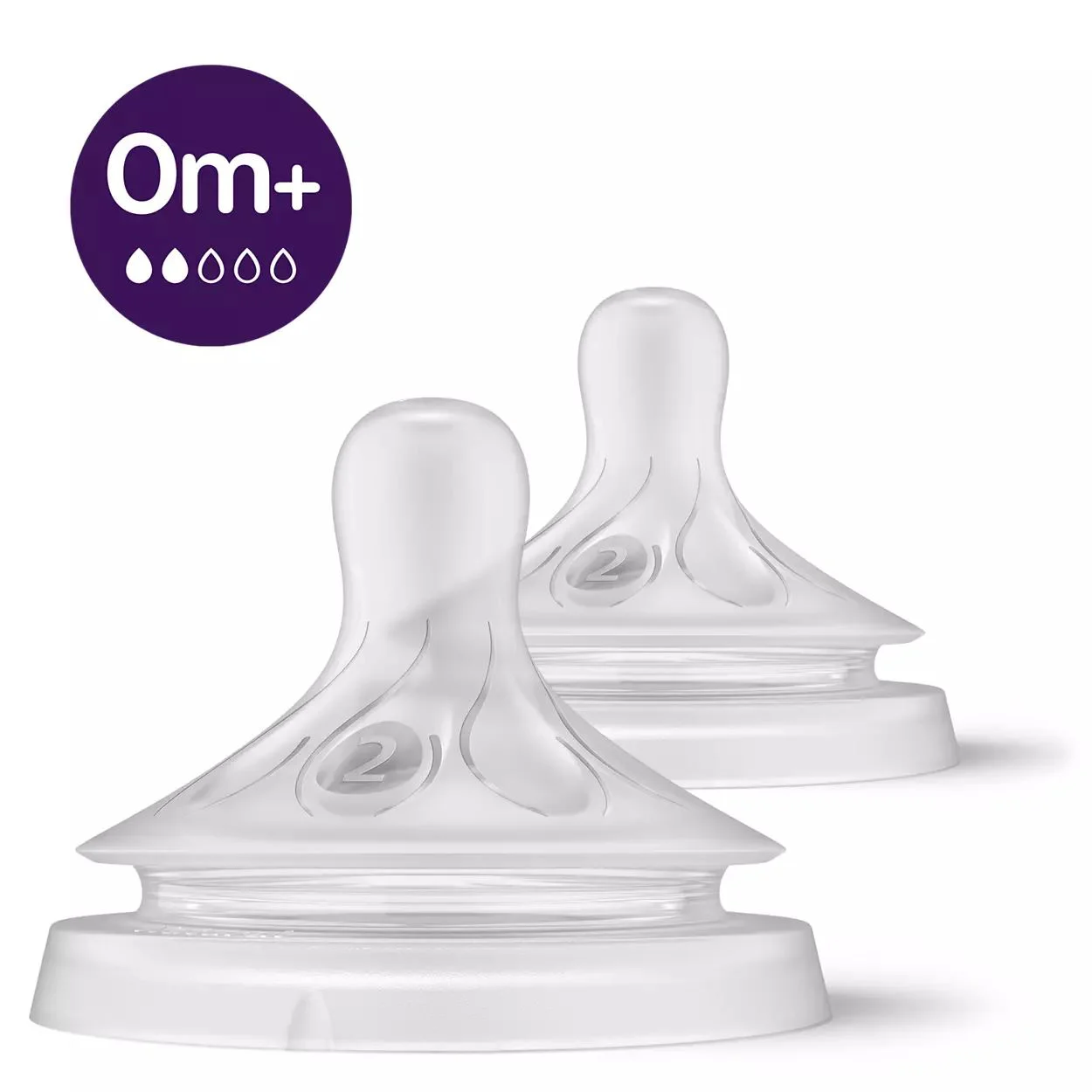 Tetina din silicon Philips Avent Natural Response (0+ luni), 2 buc.