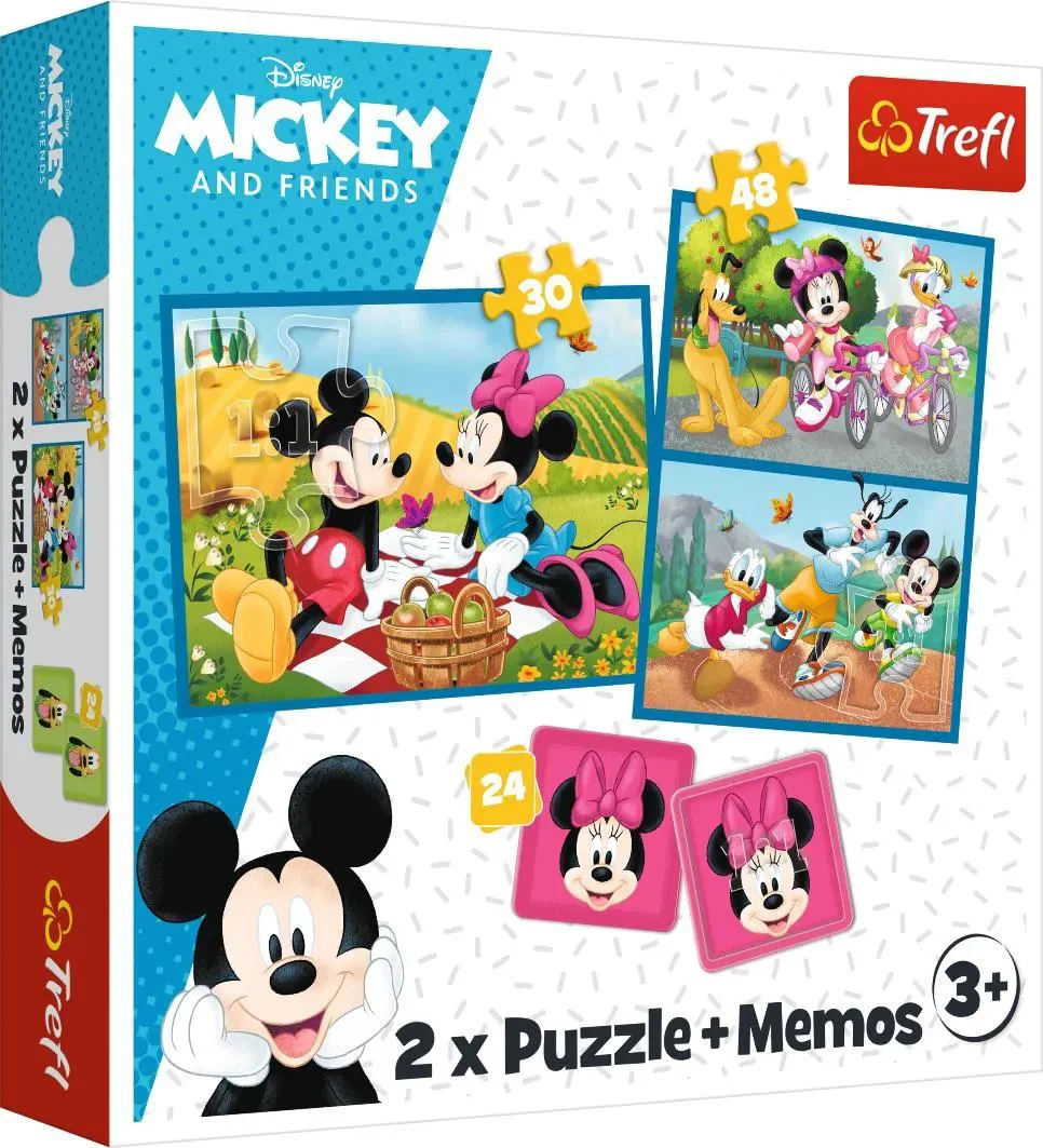 Puzzle Trefl  2in1 + memos - Meet the Disney characters