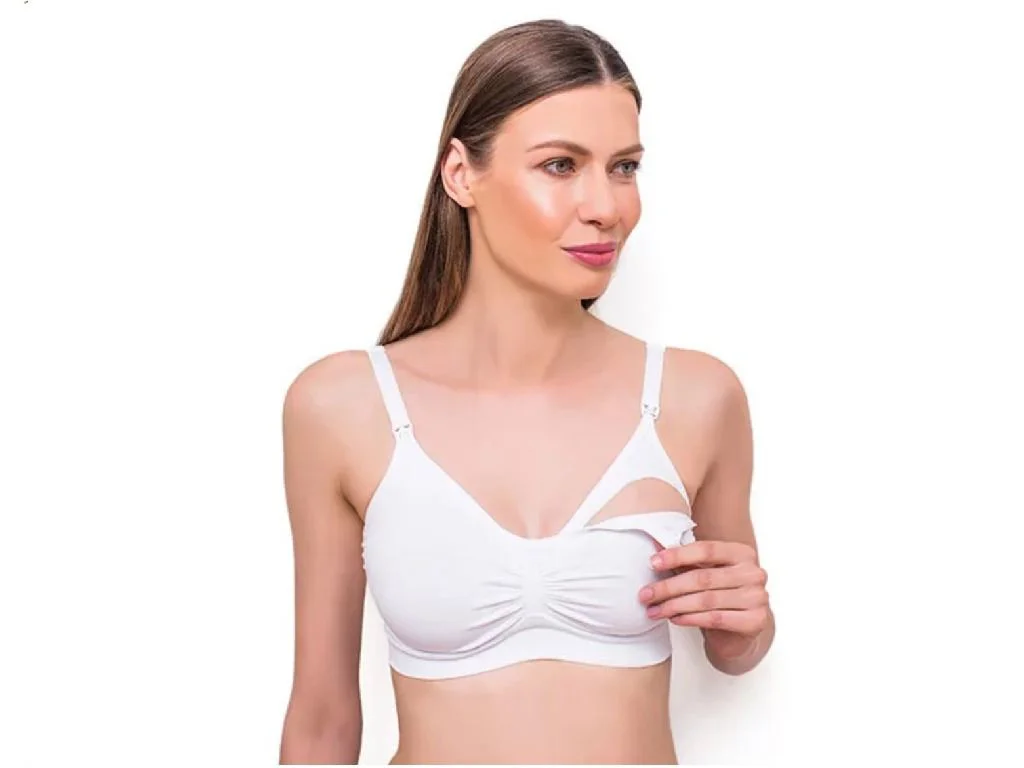 Sutien pentru alaptare BabyOno cu ioni de argint Alb (C70-75)