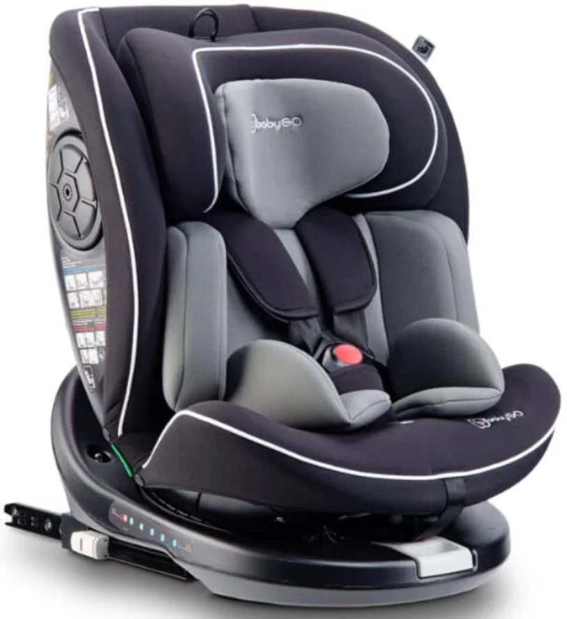 Scaun auto rotativ cu isofix BabyGo Nova 2 Black, 40-150 cm, certificat R129