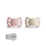 Set suzete simetrice din silicon Frigg Lucky Cream - Blush (6-18 luni), 2 buc. foto