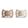 Set suzete simetrice din silicon Frigg Lucky Silky Satin - Cream (6-18 luni), 2 buc. foto